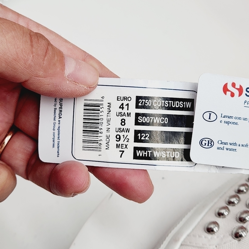 Superga 2750 COTSTUDS1W White Studded Sneakers - Picture 15 of 15